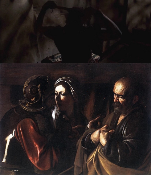 El francotirador / La negación de San Pedro (Caravaggio, 1610)